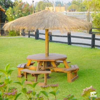 Octagonal Table with Coirón Roof