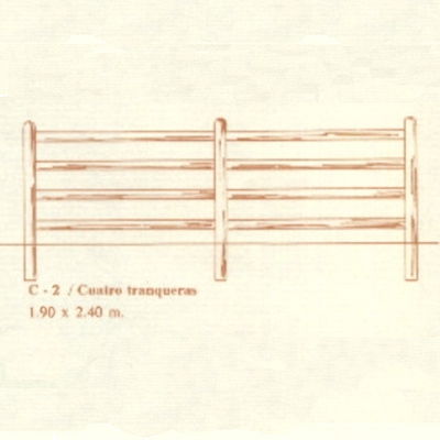 Cerco C-2 (4 Tranqueras / 1,9 x 2,4 m)
