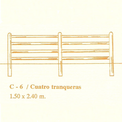 Cerco C-6 (4 Tranqueras / 1,5 x 2,4 m)