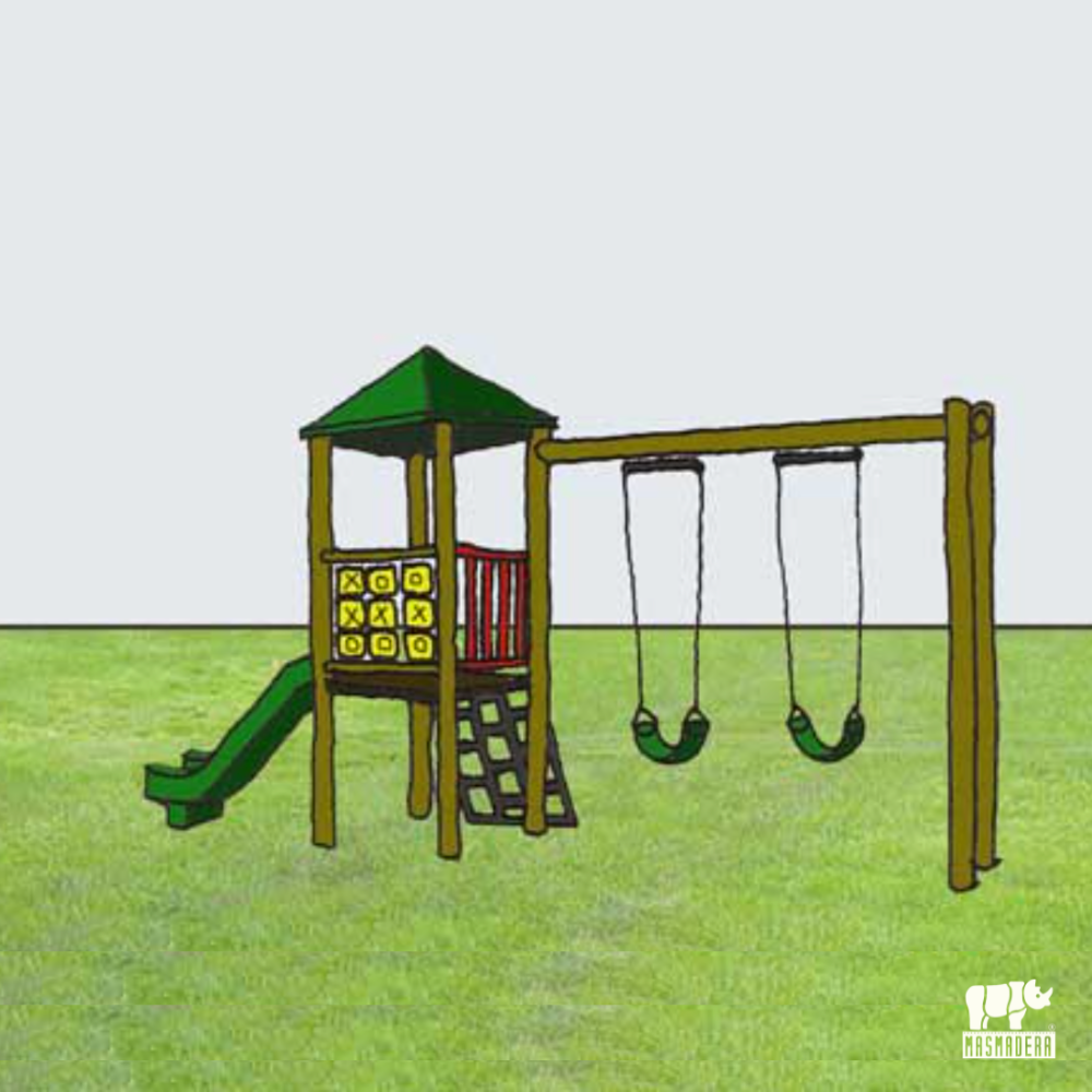 Columpio Tijera Columpio De Polines Columpios Tobogan Madera NiÃ