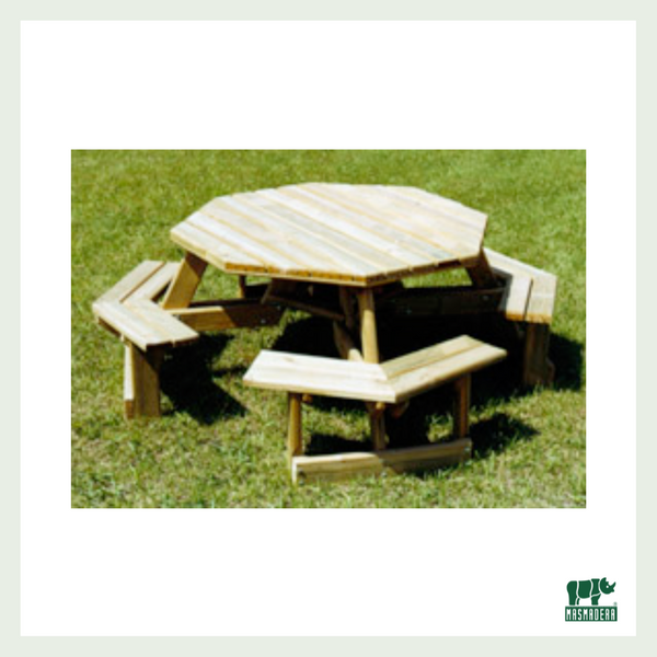 Mesa Octogonal Pino Impregnado