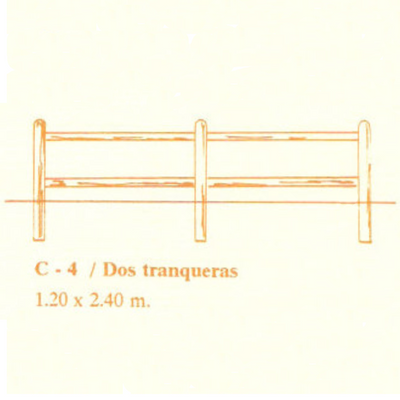 Cerco C-4 (2 Tranqueras / 1,2 x 2,4 m)